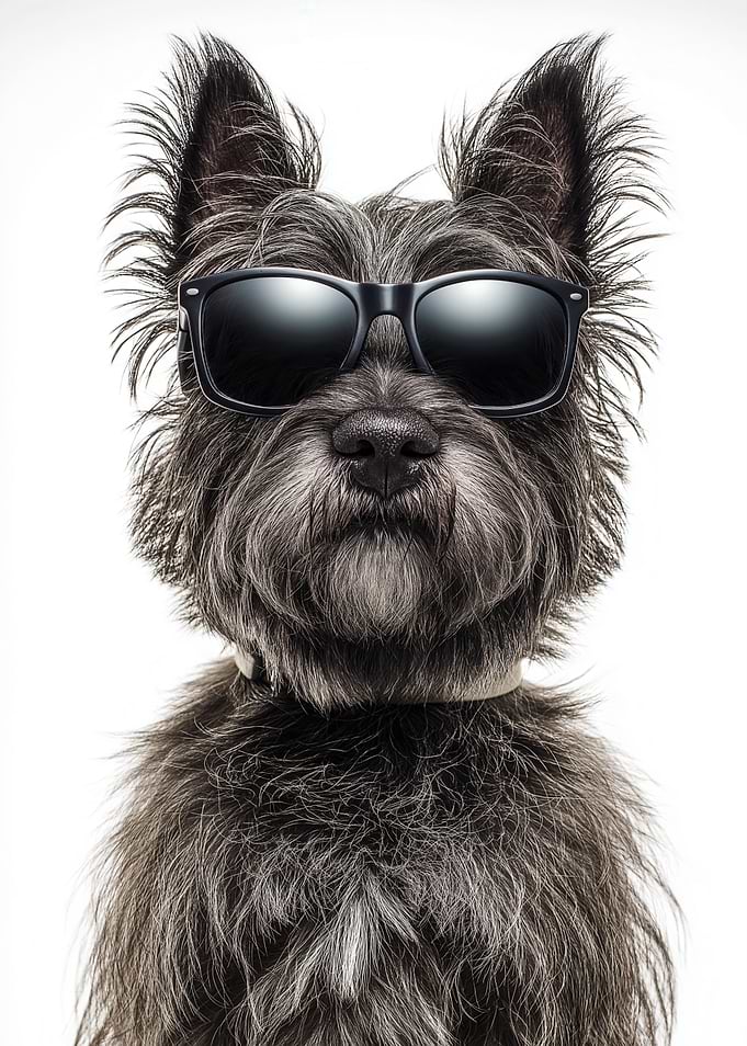 Cool Cairn Terrier Dog in Sunglasses