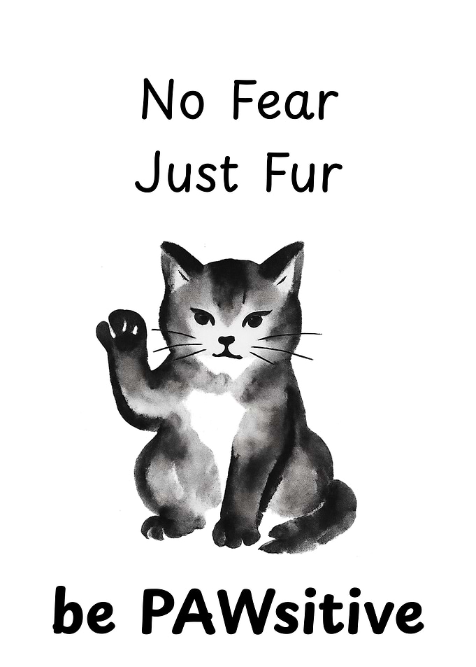No Fear. Just Fur - Cat Motivation