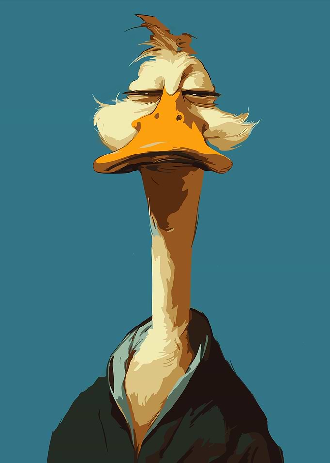 Bored Duck in a Jacket