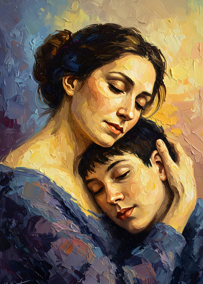 Mother and Child Embrace