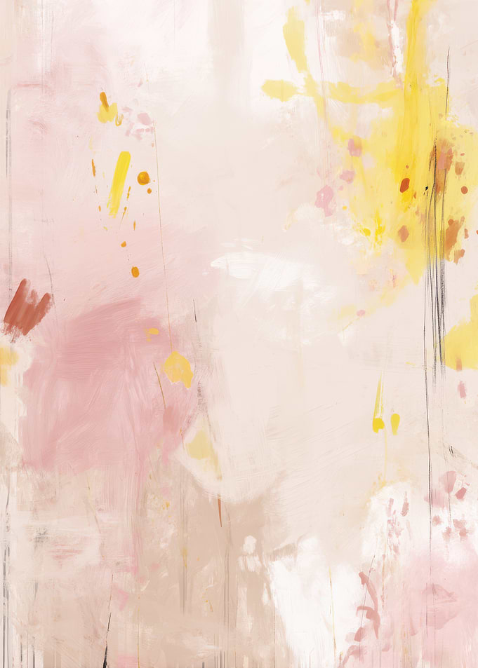 Abstract Pink and Yellow Painting