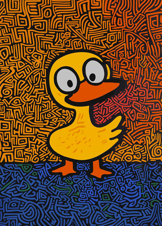 Pop Art Yellow Duck