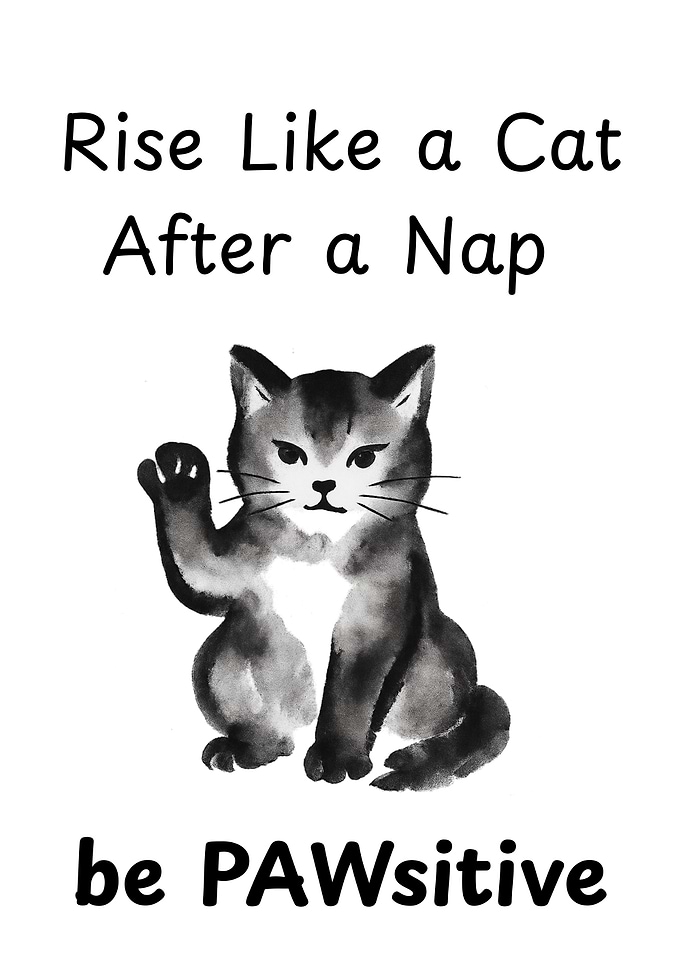 Rise Like a Cat After a Nap - Cat Motivation