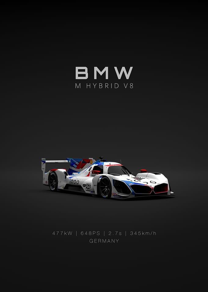 Front BMW M Hybrid V8 No 25 Specs