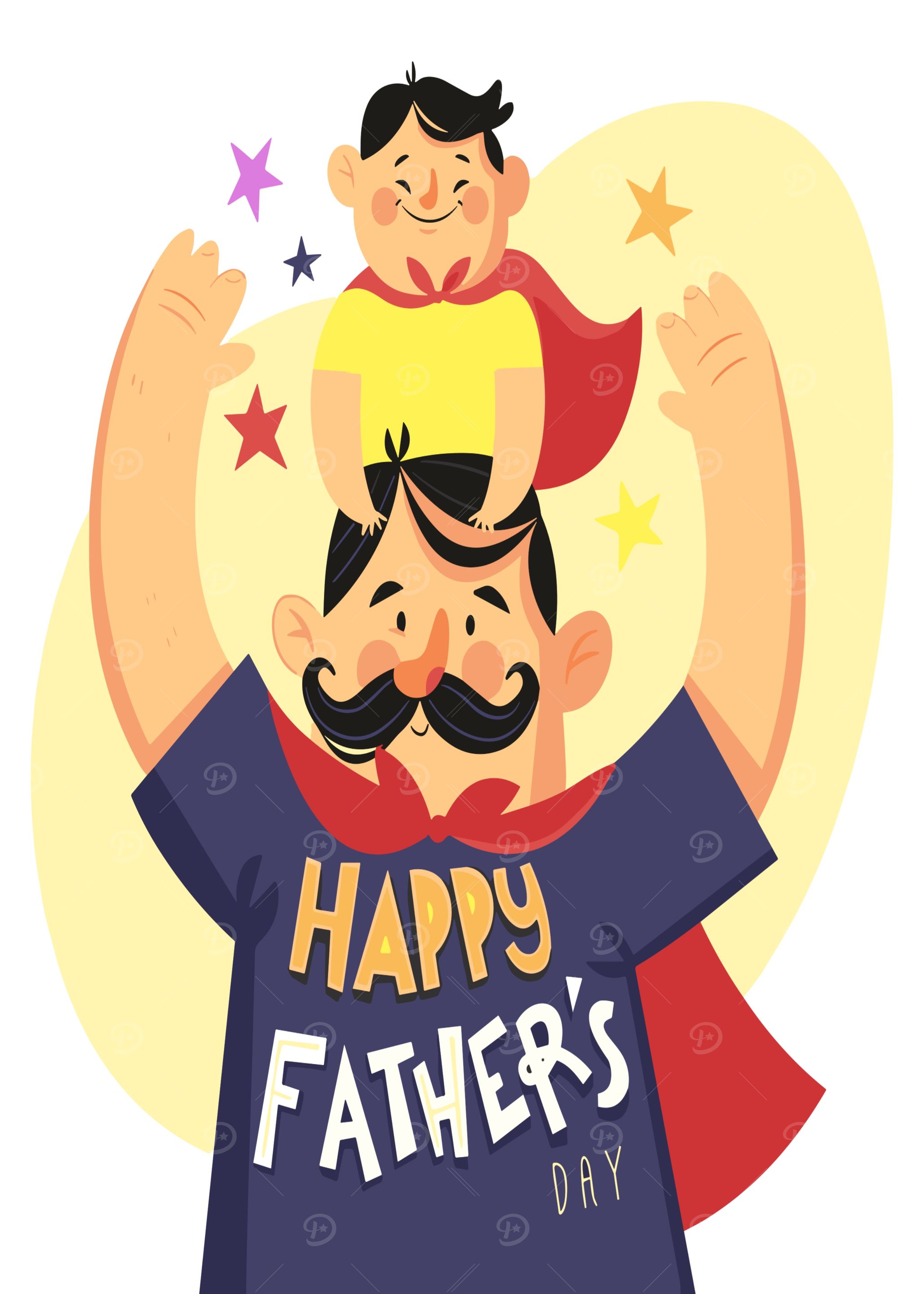 Happy Father's Day Illustration