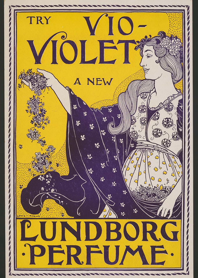 Vio-Violet Perfume Lithograph