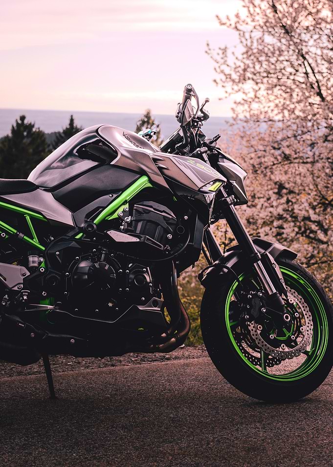 Green and Black Motorcycle