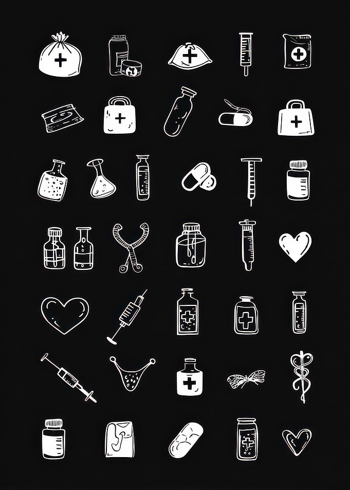 Medical Doodle Icons