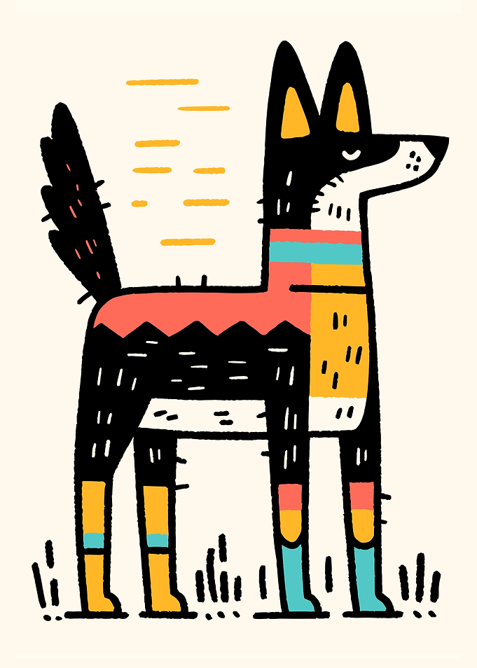 Colorful Dog Illustration