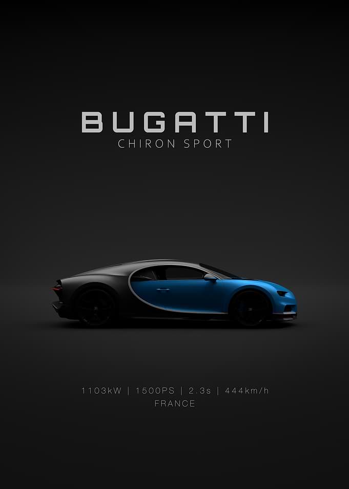 Bugatti Chiron Sport - Blue - Specs