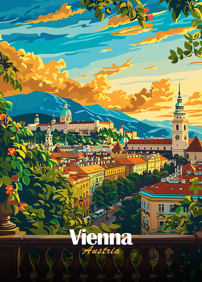 Vienna Cityscape Poster