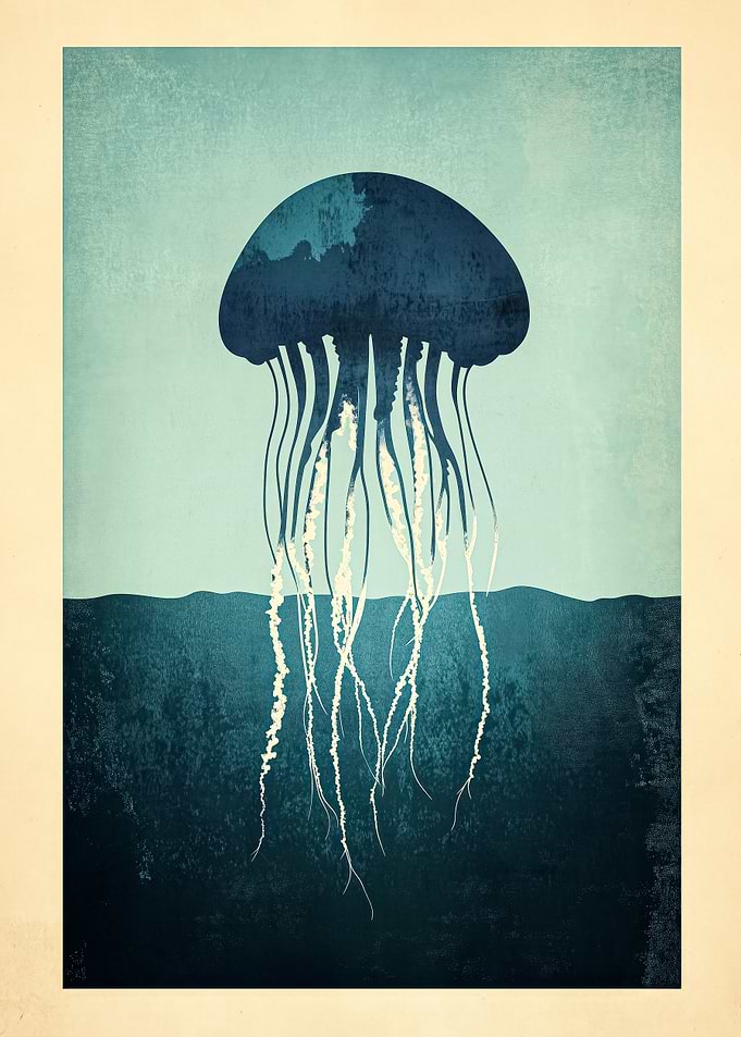 Vintage Abstract Jellyfish
