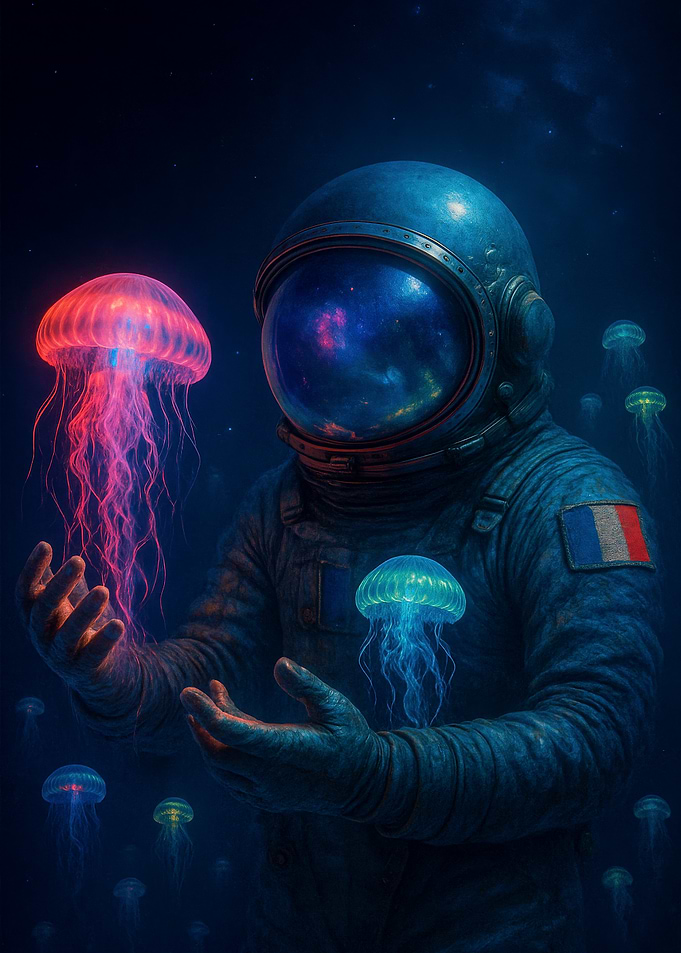 Astronaut and Jellyfish
