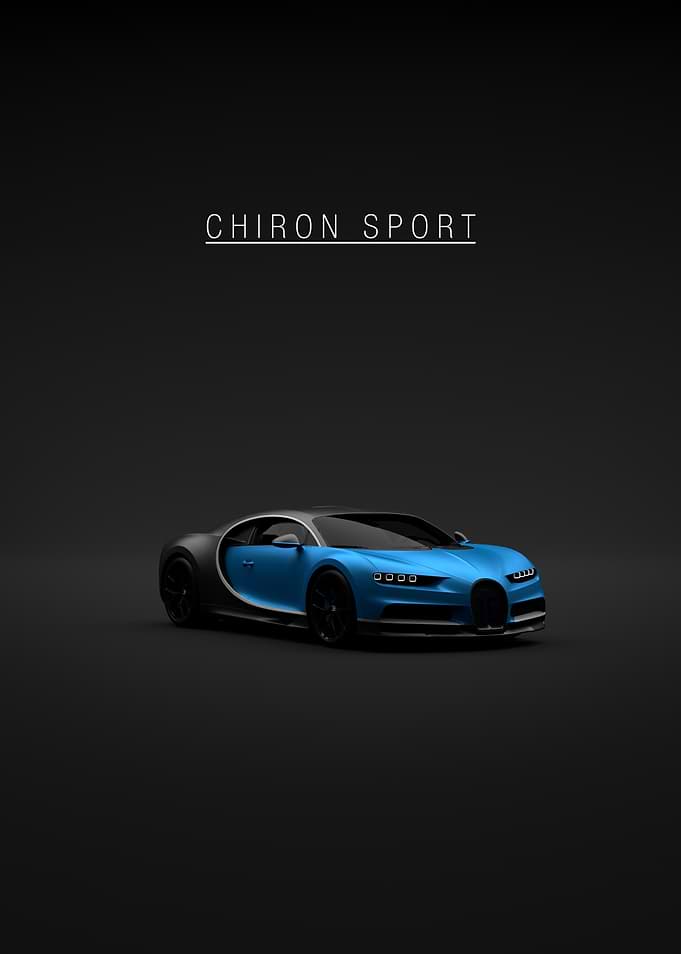 Front Bugatti Chiron Sport - Blue