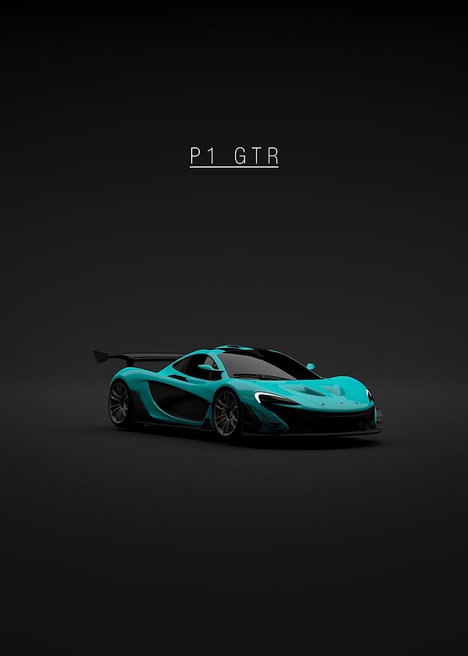 Front McLaren P1 GTR - Cyan