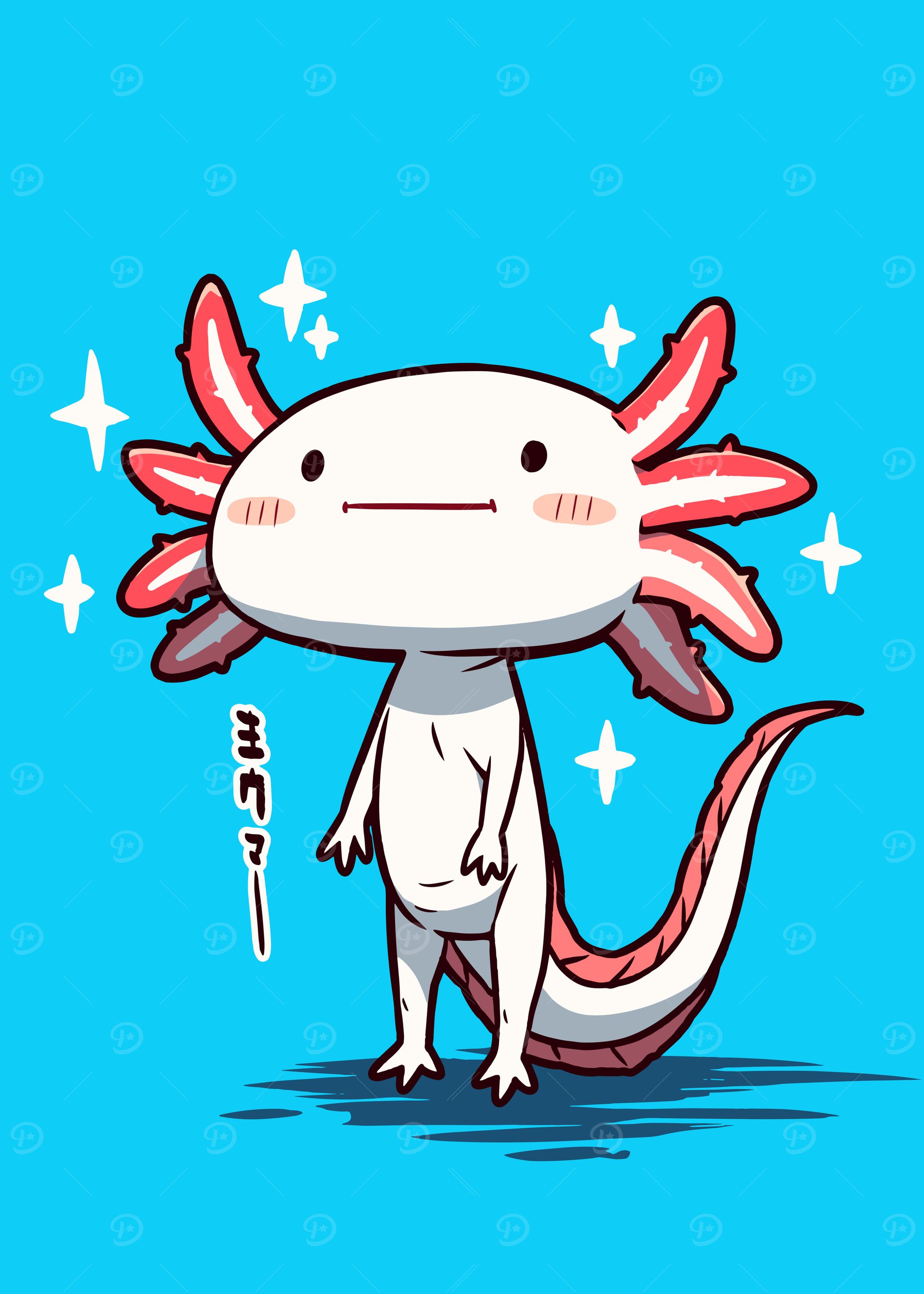 Cute Axolotl Illustration