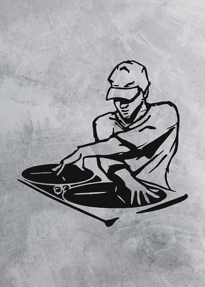 DJ Silhouette Wall Decal