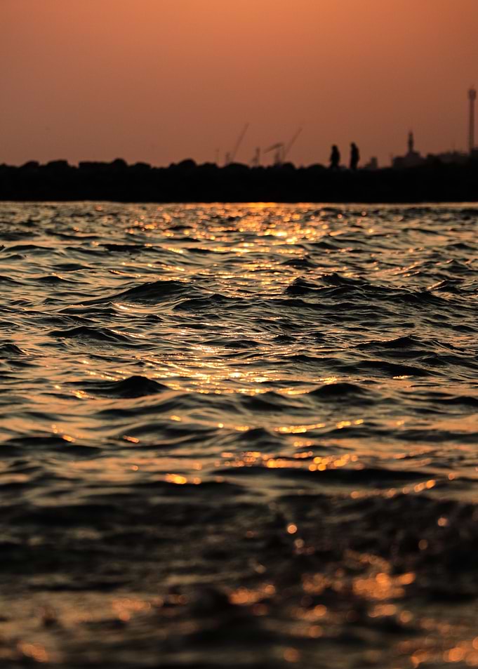 Golden Sunset Sea