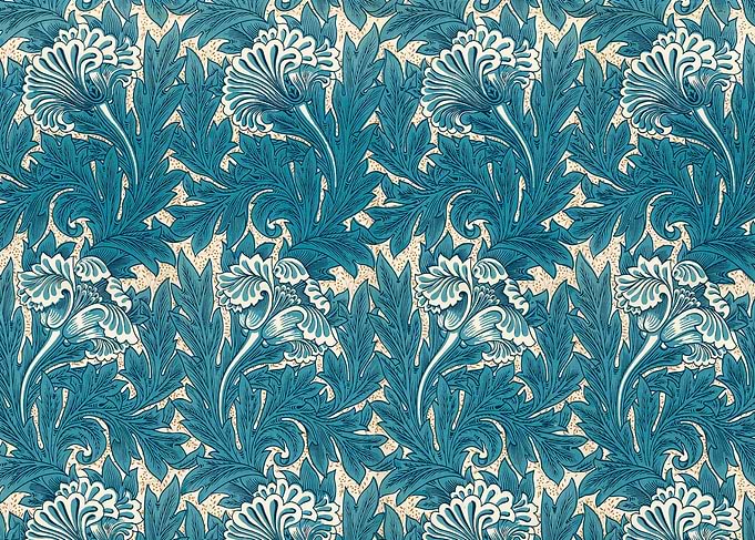 Teal Floral Pattern