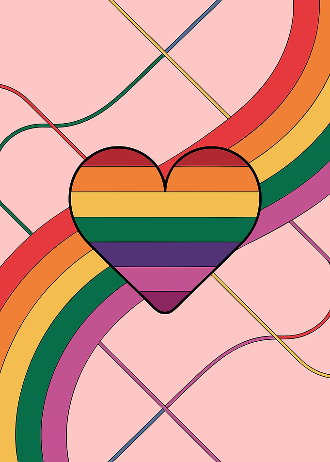 Rainbow Heart Design