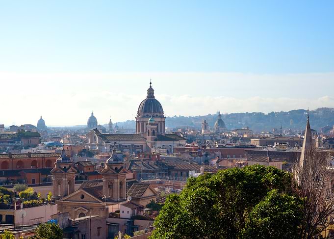 Rome Cityscape with Domes