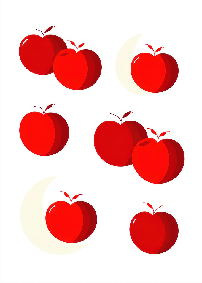 Red Apples and Moons
