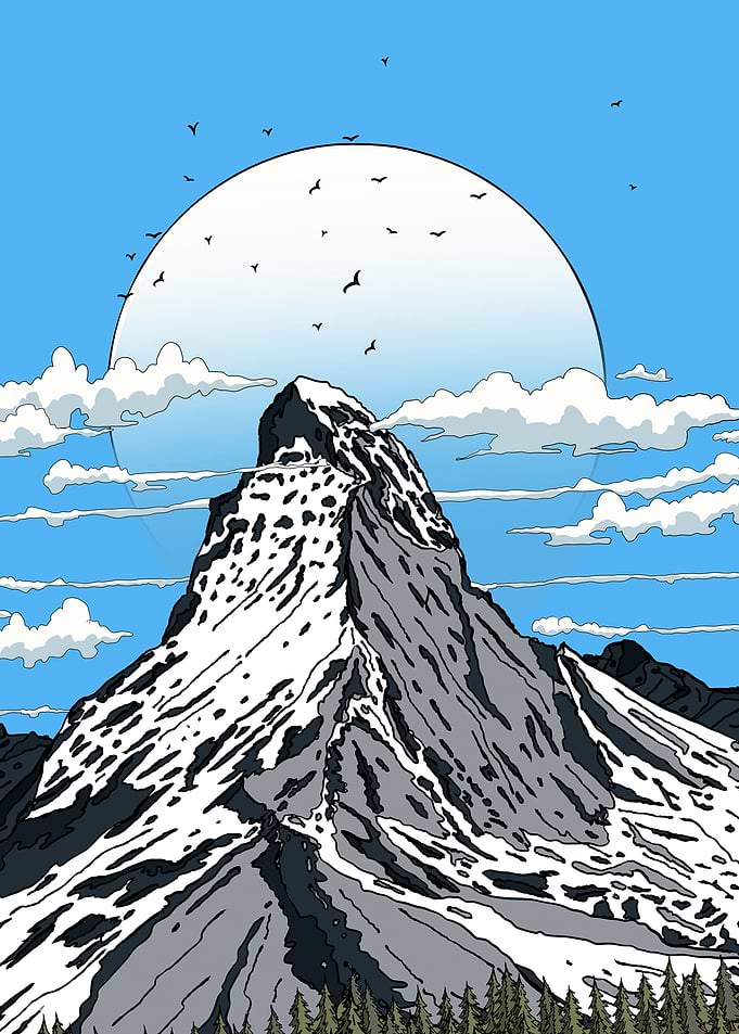 Snowy Mountain Peak