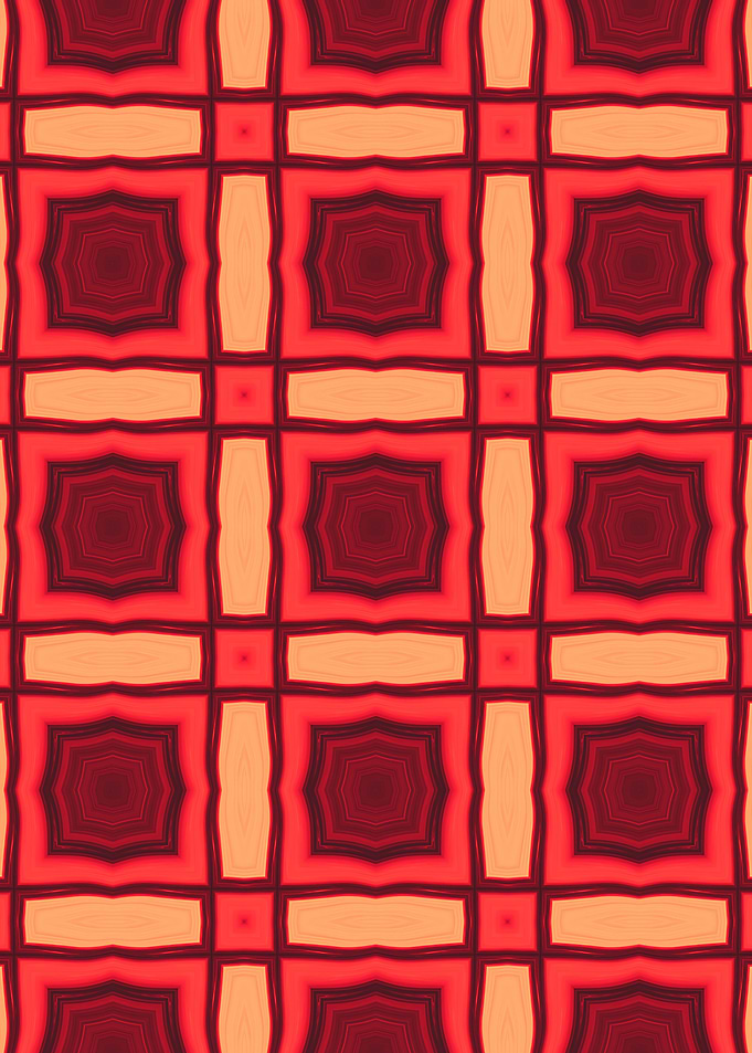 Red and Orange Geometric Pattern