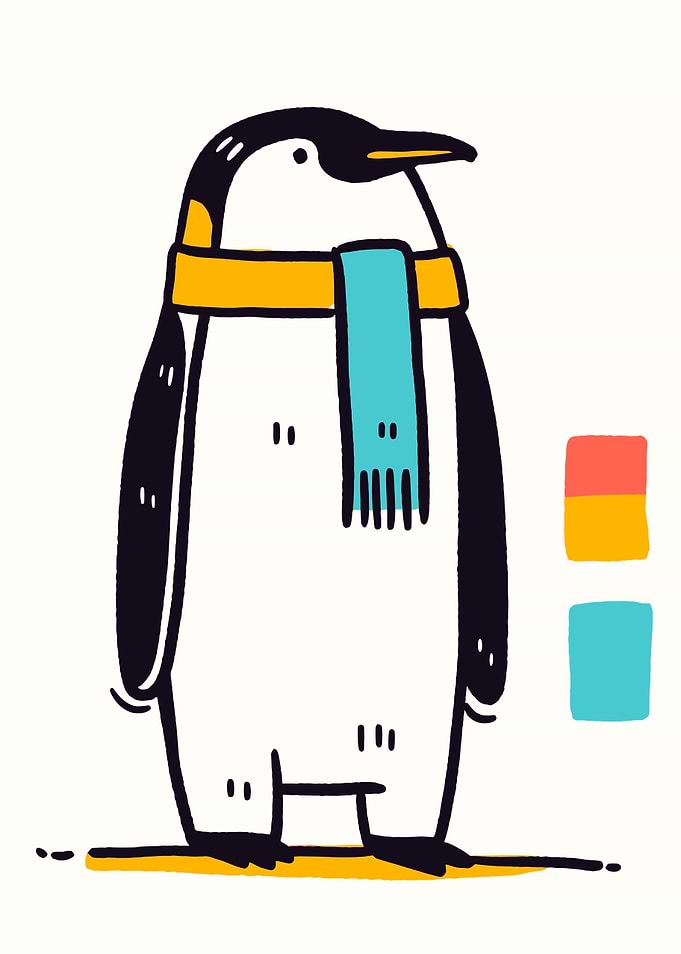 Cute Penguin Illustration