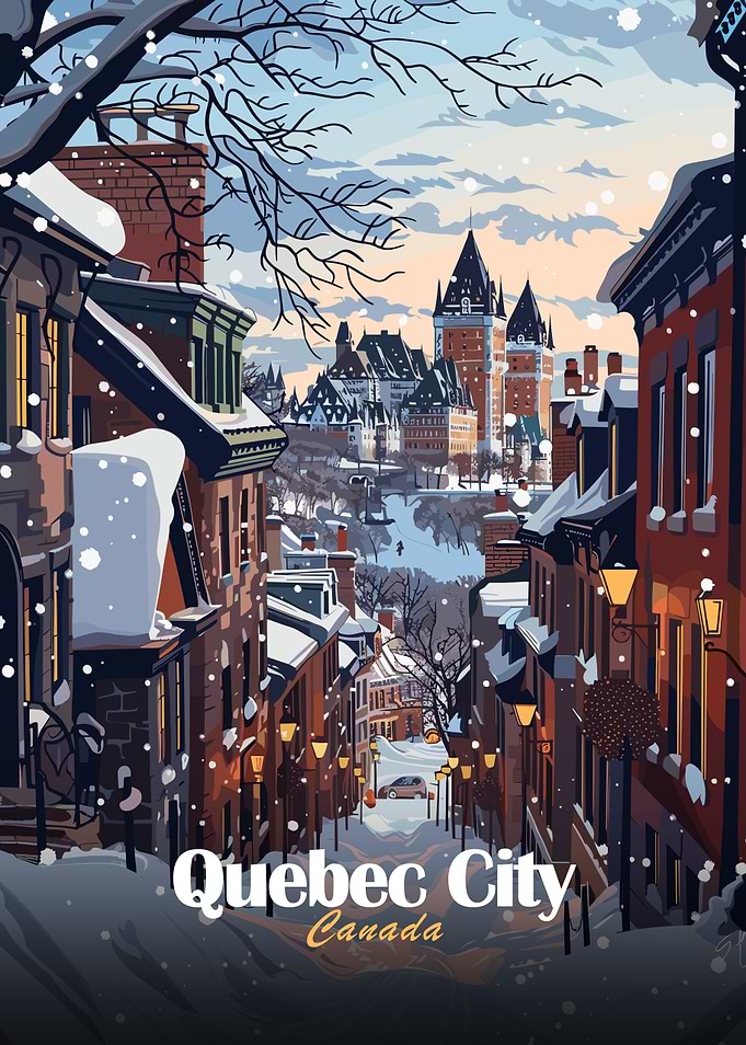 Quebec City Winter Scene
