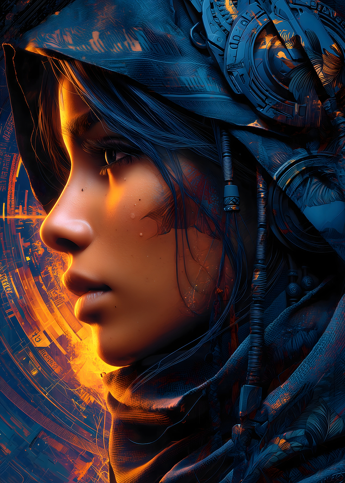 Cyberpunk Woman Portrait