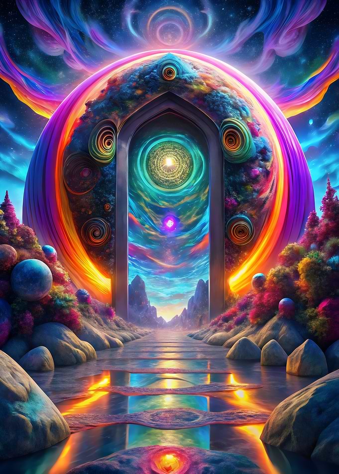 Psychedelic Portal to a Cosmic Dreamworld