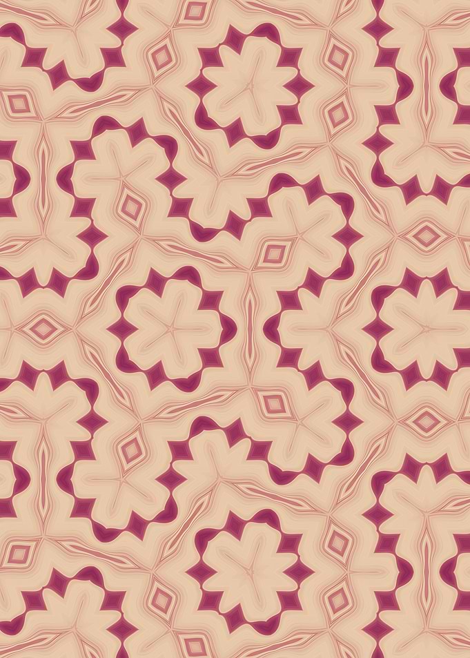 Pink and Beige Geometric Pattern