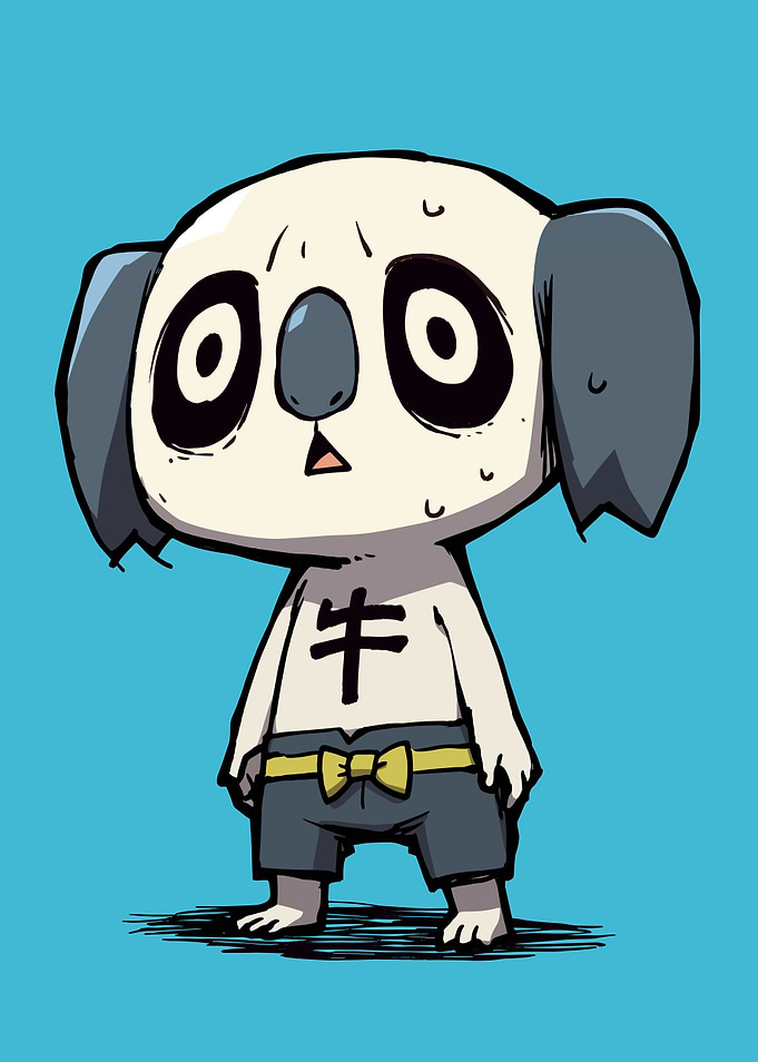 Cute Cartoon Dog Character