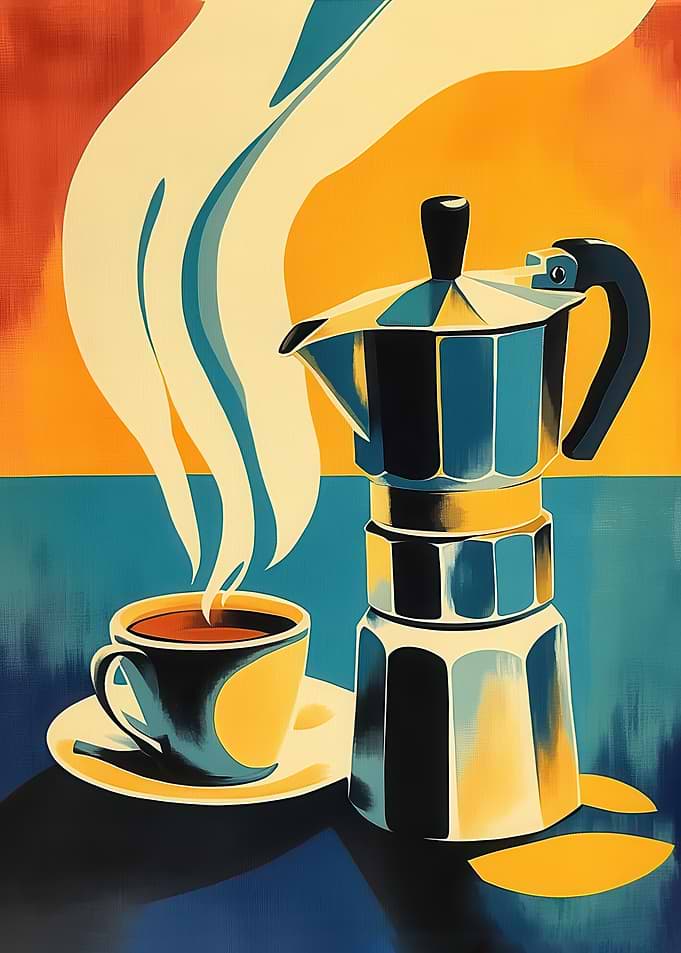 Moka Pot and Coffee
