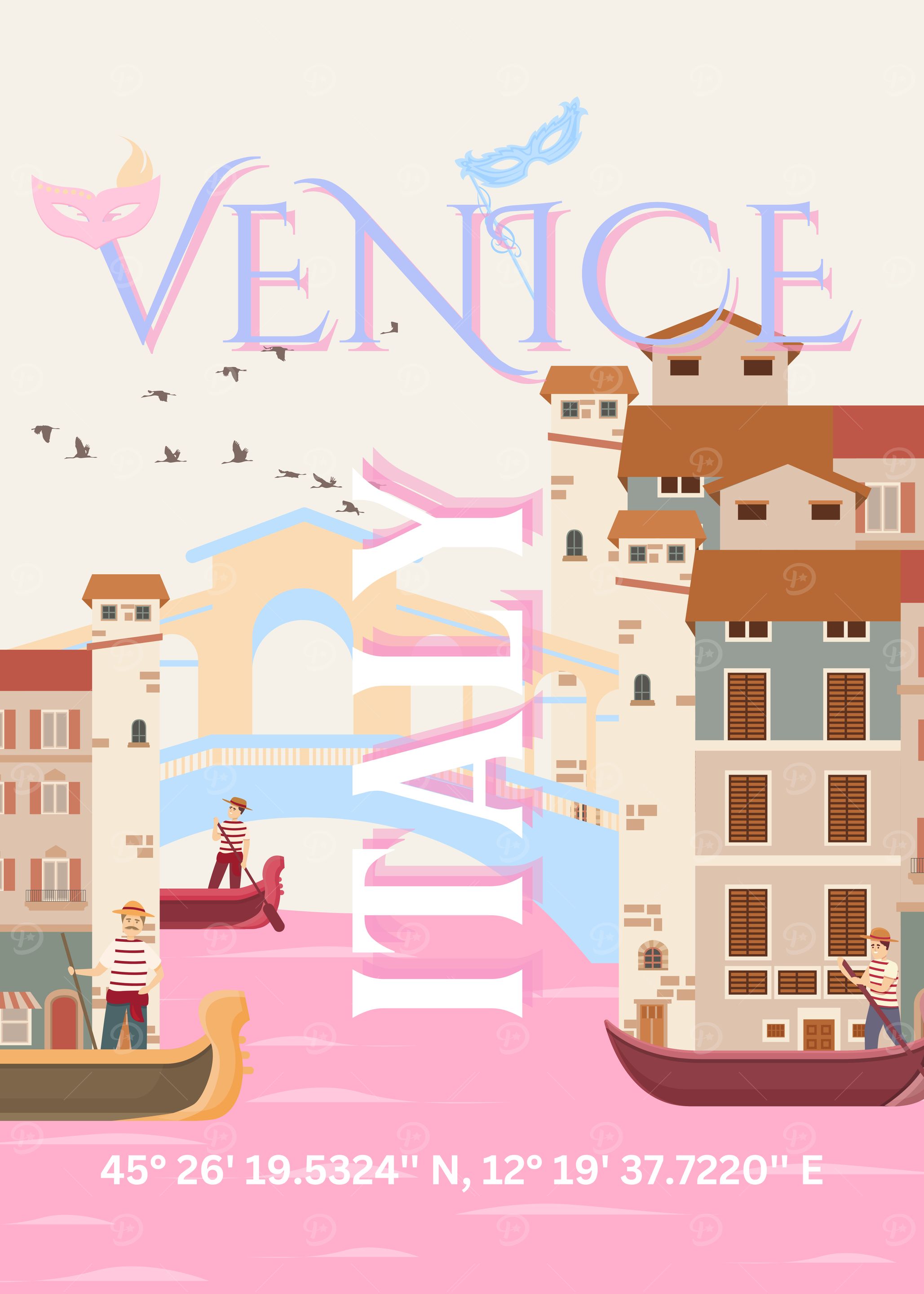 Venice Cityscape Travel Art