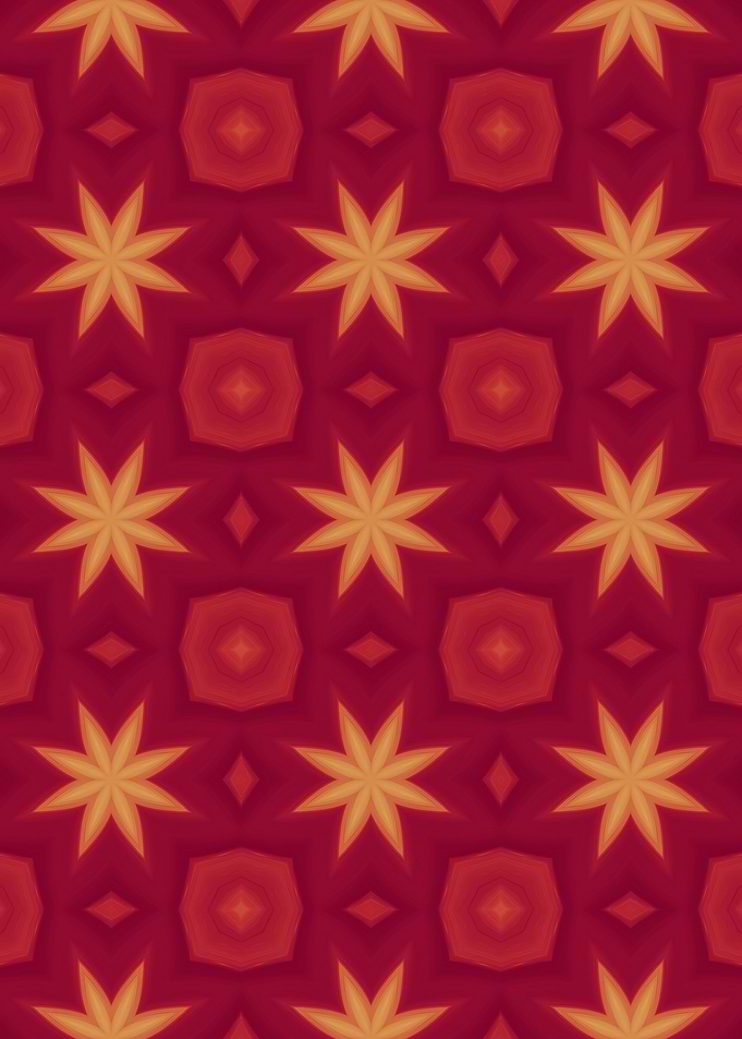 Red and Gold Geometric Pattern