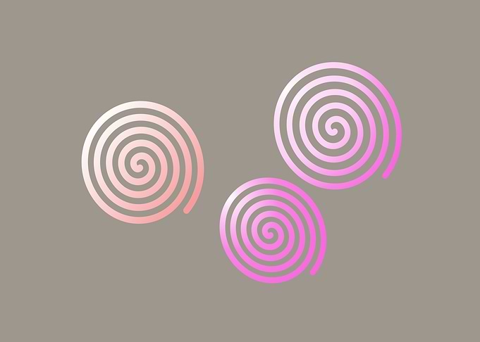 Pink and White Spirals
