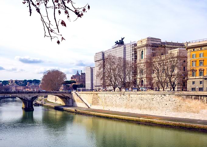Rome River Bridge View