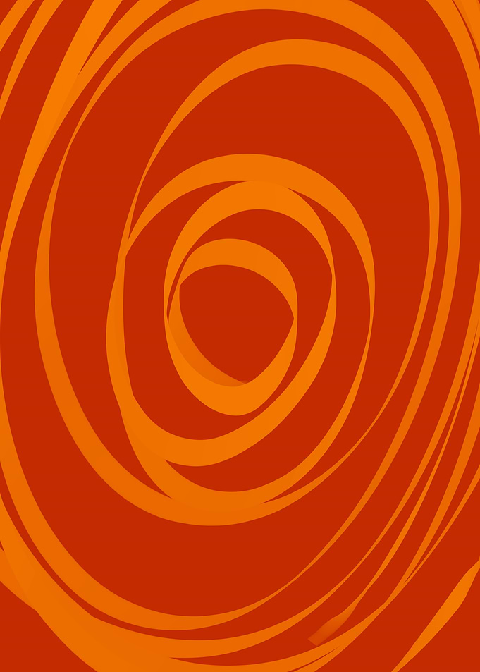 Abstract Orange Swirls