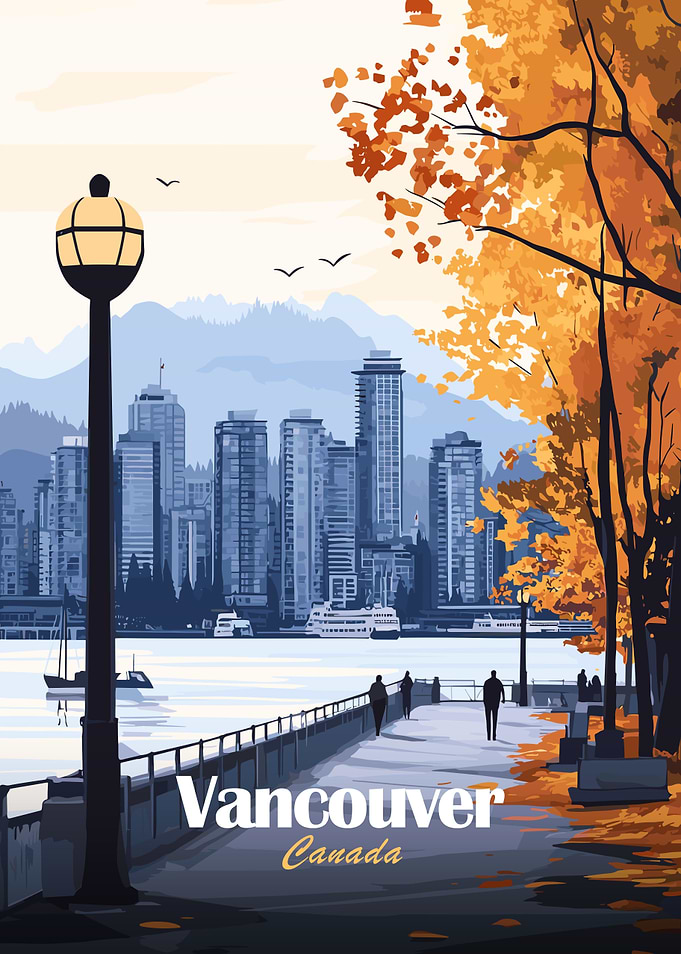 Vancouver Cityscape Poster