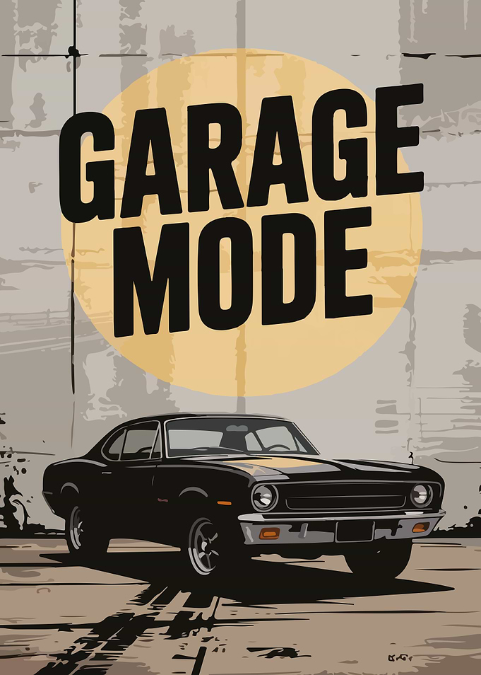 Garage Mode Classic Car Poster