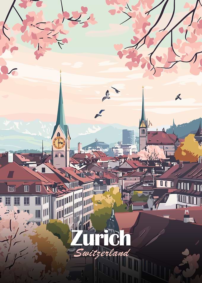 Zurich Cityscape Poster