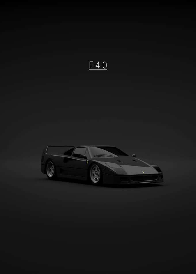 Front Ferrari F40 1992 - Black