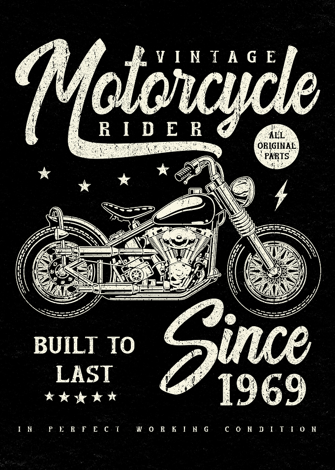 Vintage Motorcycle Rider