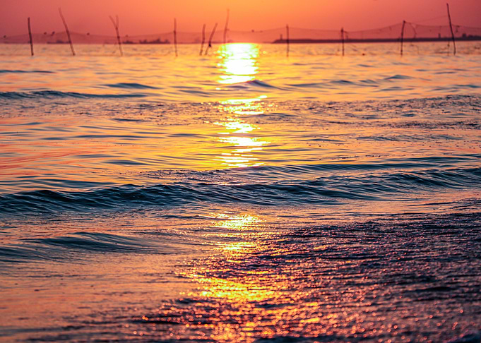 Sunset Sea Reflections