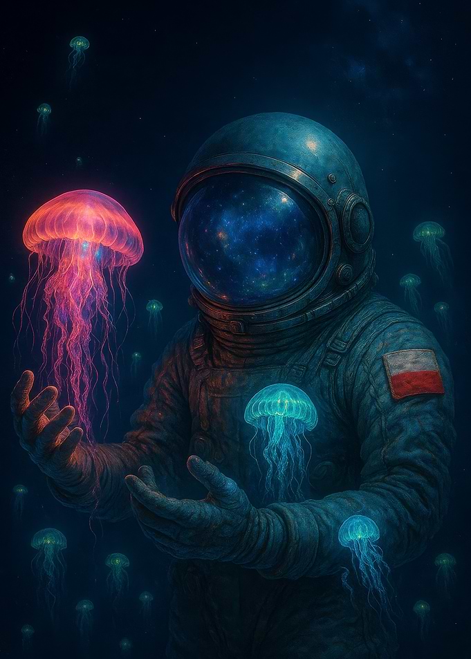 Astronaut and Jellyfish