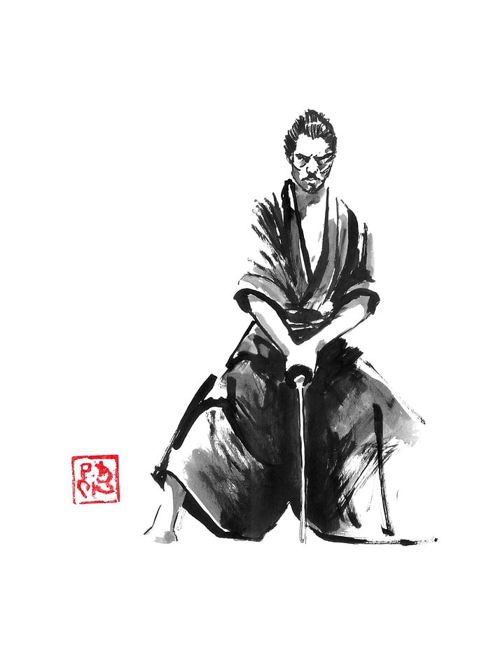 Samurai Ink Painting