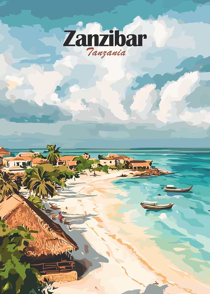 Zanzibar Beach Scene