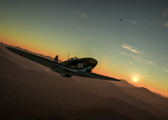 Fighter Plane Sunset Flight